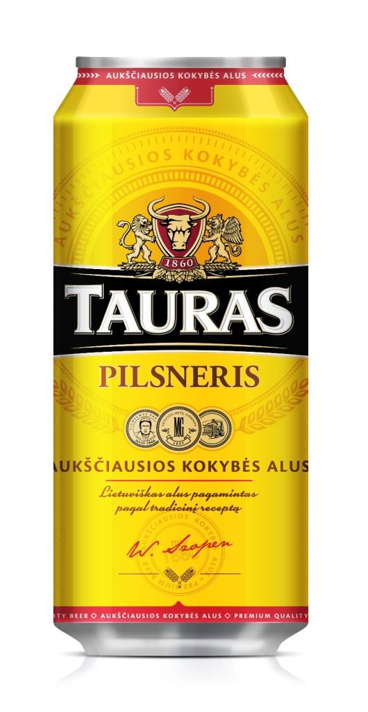 Prekės ženklas: TAURAS PILSNERIS AUKŠČIAUSIOS KOKYBĖS ALUS